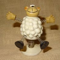 DT Formano Schaf Wackellfigur auf Feder 7cm h unbespielt Dekoration sehr gut erhalten