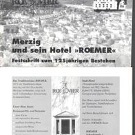 CG02b Festschrift Hotel Römer Merzig 1996: Bestens erhaltene 52-seitige Festschrift