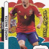 Panini Trading Card Fussball EM 2012 Andres Iniesta aus Spanien Nr.66 Star Player