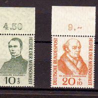 AO91 Briefmarken BUND 1955 postfrisch, Wohlfahrt, Randstücke