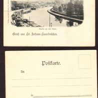 AQ56 Ansichtskarte Saar 1897 Saarbrücken Gruß aus St. Johann