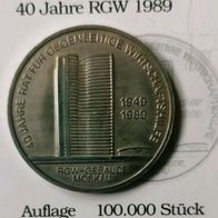 10 DDR Mark Münze 40 Jahre RGW von 1989