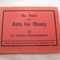 Ansichtsfotos-Klappmappe m. 36 s/ w Fotos - " Der Rhein von Köln bis Mainz " - 1925