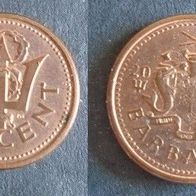 Münze Barbados: 1 Cent 2000