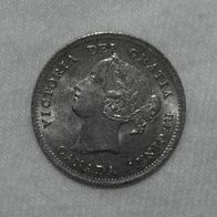 Silber/ Silver Kanada/ Canada Victoria Young Head, 1899, 5 Cents funz/ AU 58