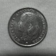 Silber/ Silver Niederlande/ Netherlands Wilhelmina as Child, 1897, 10 Cents VZ/ XF