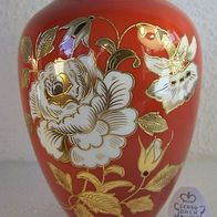 Schaubach-Kunst Porz.-Vase mit Goldrelief, Wallendorf um 1954