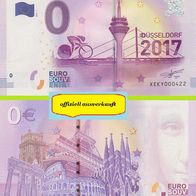 0 Euro Schein Düsseldorf - Tour-Start - 2017 XEKY 2017-1 ausverkauft niedrige Nr 795