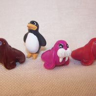 5 Ballsen Figuren - 3 Robben, Pinguin u. Nilpferd (Extra fotografiert)