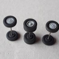 Wiking - Ersatzteile 3 Achsen mit Rädern 12mm für LKW in 1:87 !(J2655)