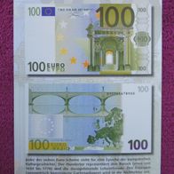 NEU: Postkarte Euro Einführung „Die Euro-Banknoten“ 100 Euro Info-Karte BMF 1998