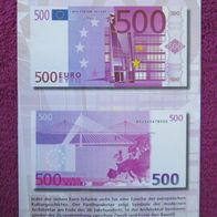 NEU: Postkarte Euro Einführung „Die Euro-Banknoten“ 500 Euro Info-Karte BMF 1998