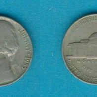 USA 5 Cents 1955 D