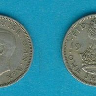 Großbritannien 1 Shilling 1950. Englischer Löwe.