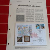 Deutschland BRD DDR -1990 Numisbrief - mit Orginalbruchstück Berliner Mauer * *