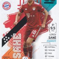 FC Bayern München Topps Match Attax Trading Card 2021 Leroy Sane Nr.300