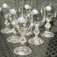 NEU: Bohemia Crystal 6 Gläser 12 cm Sherry Likör Wein Schnaps Cristallin 6er Set