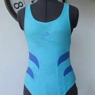 Mädchen Badeanzug Gr. 152 "aqua/ Go" Schwimmanzug türkis blau Streifen