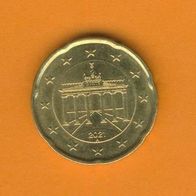 Deutschland 20 Cent 2021 A