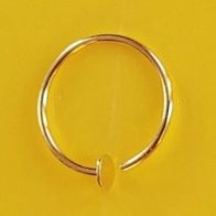 Echt 585er Gelbgold Nasenring Gold Piercing Ring offen 10mm Nase Ohr Lippe 46009-10
