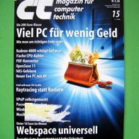 C´T MAGZIN Computer Technik Ausgabe 15/2008 Webspace unter 10 Euro universell