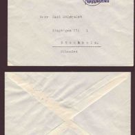 X46 SAAR 1935 Feldpost Svenska Bataljonen Saar - Stockholm