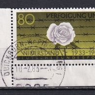 Deutschland, 1983, Mi. 1163, Verfolgung u Widerstand, 1 Briefm., Eckrandstück, gest