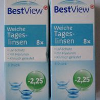Best View - Kontaktlinsen - Tageslinsen - 16 Stück, -2,25