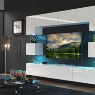 Anbauwand Wohnwand Wohnwände Schrankwand Modernes Wohnzimmer Neu Nowara N1 1b Clone De 2