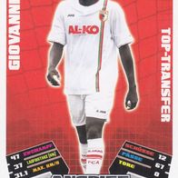 FC Augsburg Topps Match Attax Trading Card 2012 Giovanni Sio Nr.14