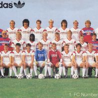 1. FC Nürnberg Mannschaftskarte 1988 adidas