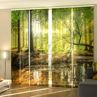 Rideau Photo Personnalisé – Impression Forêt D’Été, Sur Mesure, Style Moderne Avec Accroche Klettband