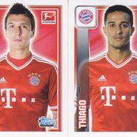 2x Bayern München Topps Sammelbilder 2013
