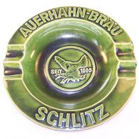 Wittekind / Buedingen Keramik Aschenbecher - " Auerhahn-Bräu-Schlitz "