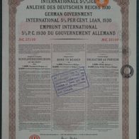 Internationale Deutsche Anleihe 5,50 % 1930 5.000 BFR Belgische Ausgabe