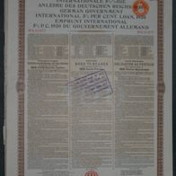Internationale Deutsche Anleihe 5,50 % 1930 100 HFL Holländische Ausgabe blauer Stemp
