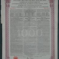 Internationale Deutsche Anleihe 5,50 % 1930 1000 CHF Schweizer Ausgabe