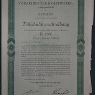 Vorarlberger Kraftwerke-Aktiengesellschaft 5 % TSV 1930 1000 CHF Serie 64