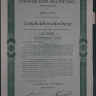 Vorarlberger Kraftwerke-Aktiengesellschaft 5 % TSV 1930 1000 CHF Serie 15