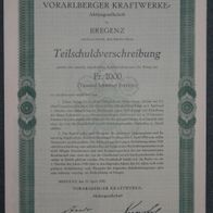 Vorarlberger Kraftwerke-Aktiengesellschaft 5 % TSV 1930 1000 CHF Serie 48