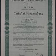Vorarlberger Kraftwerke-Aktiengesellschaft 5 % TSV 1930 1000 CHF Serie 55