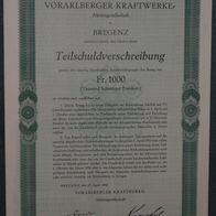 Vorarlberger Kraftwerke-Aktiengesellschaft 5 % TSV 1930 1000 CHF Serie 59