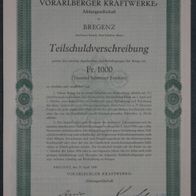 Vorarlberger Kraftwerke-Aktiengesellschaft 5 % TSV 1930 1000 CHF Serie 61
