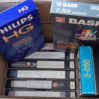 10 gebrauchte VHS Videos zum Wiederbespielen / bespielt !