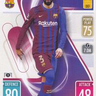 FC Barcelona Topps Trading Card Champions League 2021 Gerard Pique Nr.214