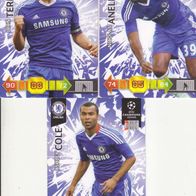 3x FC Chelsea Panini Trading Card Champions League 2010