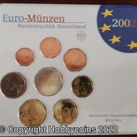 Deutschland : Eurosatz 2002 D Kursmünzensatz alle 8 Münzen im Original Blister