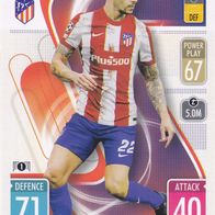 Atletico Madrid Topps Trading Card Champions League 2021 Mario Hermoso Nr.195