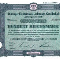 Thüringer Elektricitäts-Lieferungs-Gesellschaft 1929 100 RM