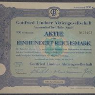 Gottfried Lindner Aktiengesellschaft 1930 100 RM